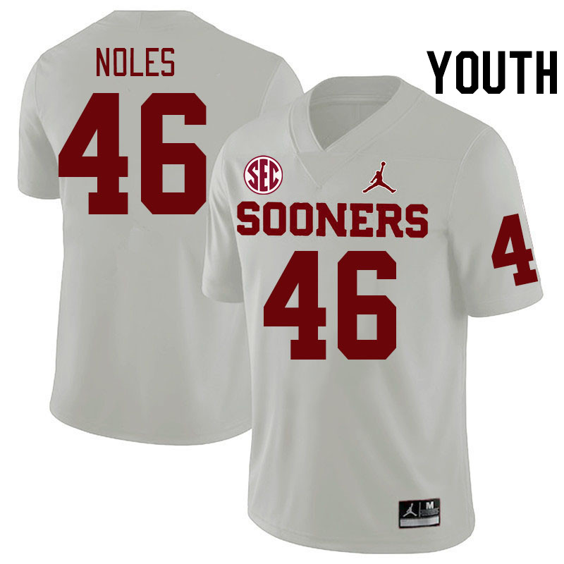 Youth #46 Dax Noles Oklahoma Sooners 2024 SEC Conference College Football Jerseys-White